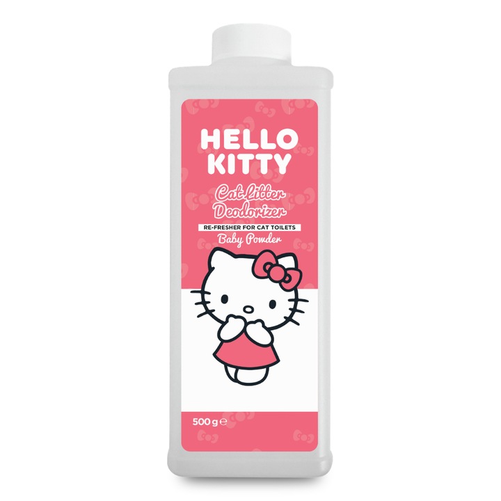 Odorizant litiera pisici. Hello Kitty, lavanda, 500 g, parfum delicat, activare la contact cu umezeala, prospetime de durata, compatibil universal