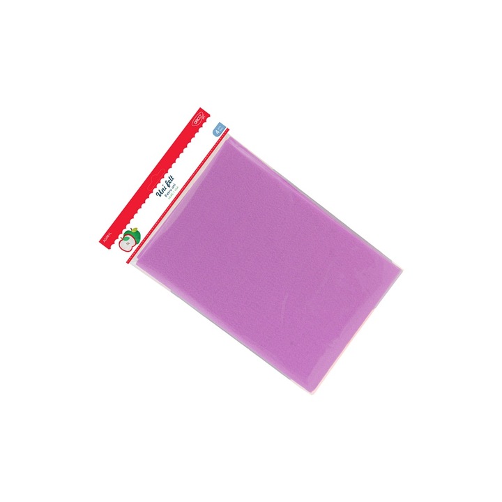 Set 4 Foi de Fetru Lila A4, Daco, 1.4mm grosime, pentru Proiecte Creative și Artizanat copii