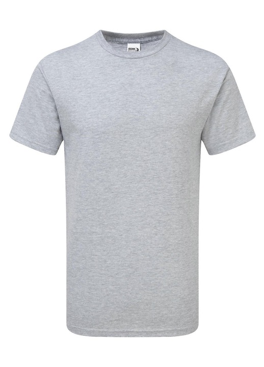Férfi póló, szürke, 100% pamut, varrás nélküli, duplán varrott ujjakkal