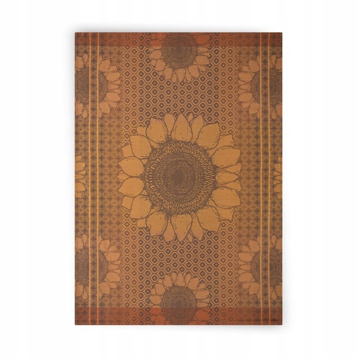 Prosop Bucatarie, Zwoltex, Sunflowers, 100% Bumbac, Tehnologie Ultrasoft, Ultra Absorbant, Design Jacquard Modern, Motiv Floarea Soarelui, Calitate Premium, Ecologic si Durabil, Ideal pentru Decor Bucatarii Moderne si Rustice, 50x70 cm, Portocaliu