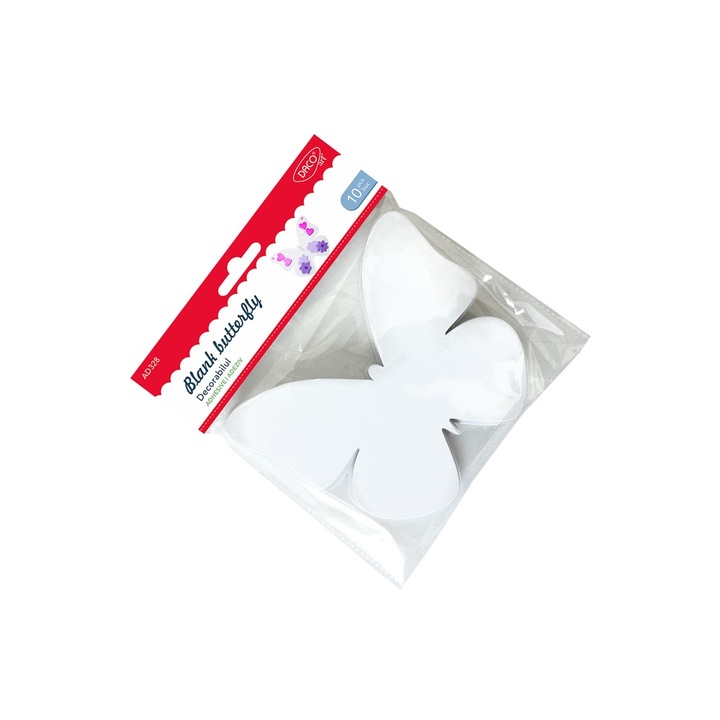 Set Accesorii Craft Fluturi Autoadezivi Decorabili DACOart, 10 Bucăți, 13, 7x11, 5cm, Multicolor