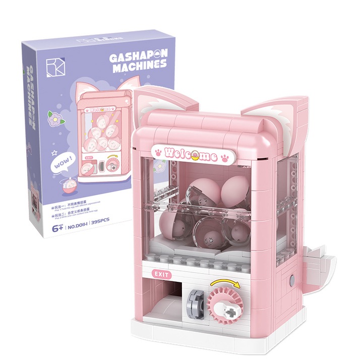 Set de constructie, masina gashapon Little Fox, 395 piese, multicolor