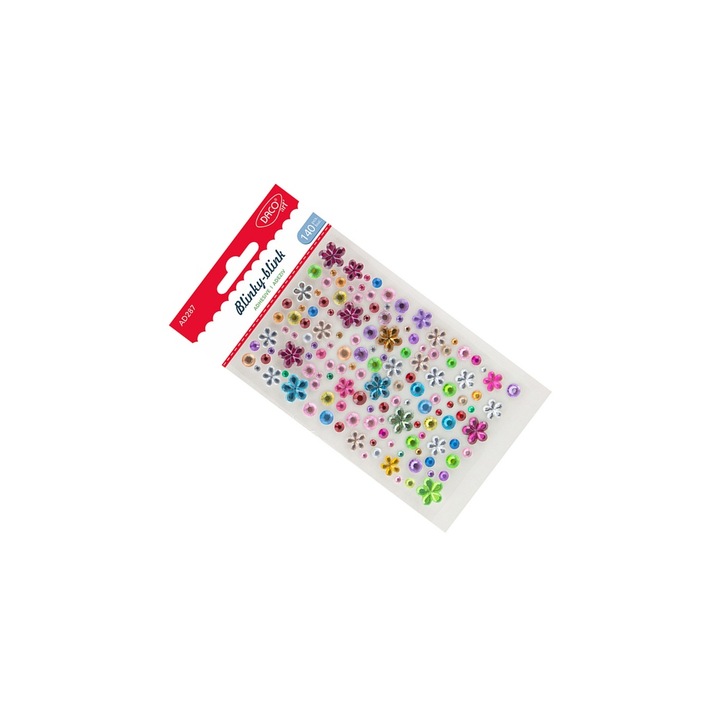 Set Accesorii Decorative DACO Art Blinky-blink, 140 elemente, diverse forme, autoadezive, multicolor