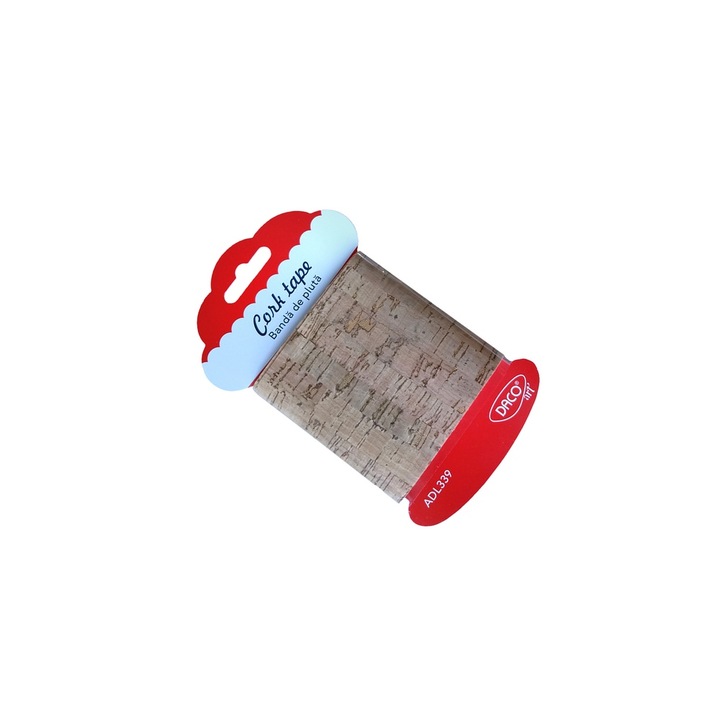 Banda Decorativa din Pluta Naturala DACO, 8x90cm, set pentru crafturi copii