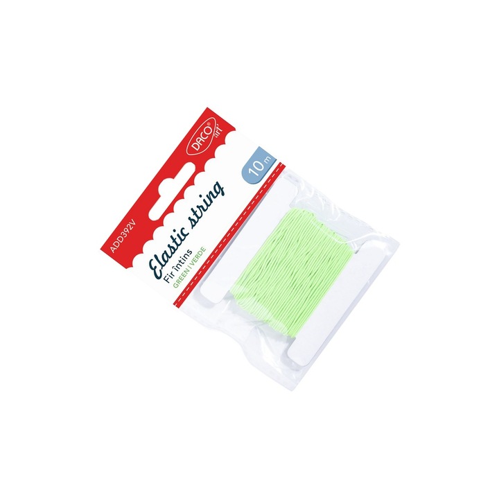 Fir elastic verde pentru crafturi creative Daco, 10m, 5 ani