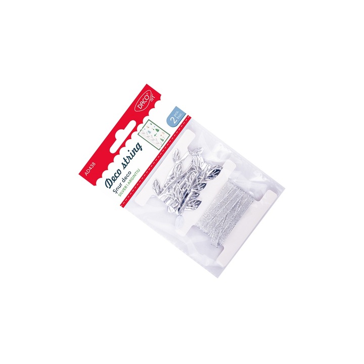 Snur Decorativ Daco Set 2 buc, Argintiu, 1m