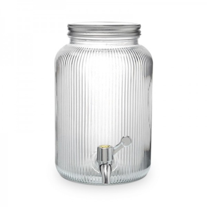 Dispenser pentru băuturi racoritoare, COK, 3 litri, sticlă, cu robinet plastic