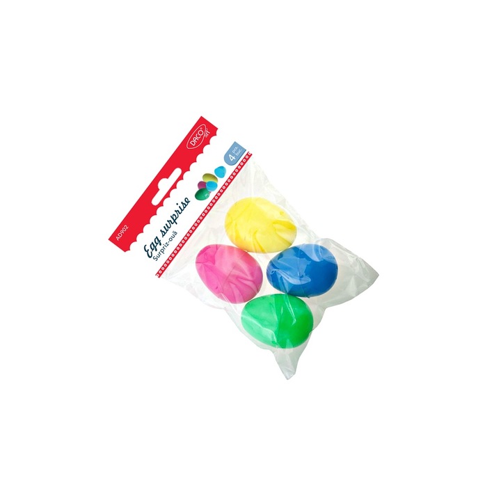 Set Accesorii Craft Oua Surpriza DACO, 4 oua decorative, multicolor, 6x4cm