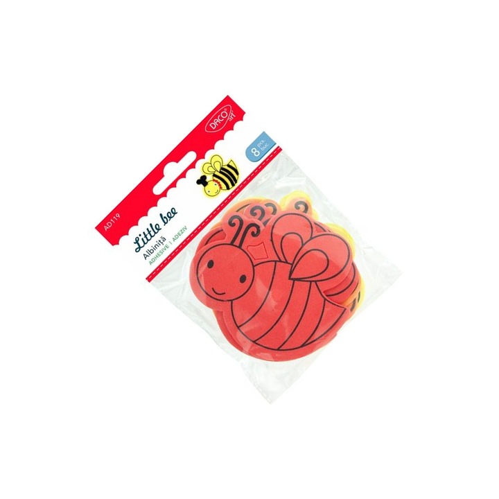 Set 8 Albinute din Spuma Autoadeziva DACOart, 10x9cm, pentru Crafturi si Decoratiuni
