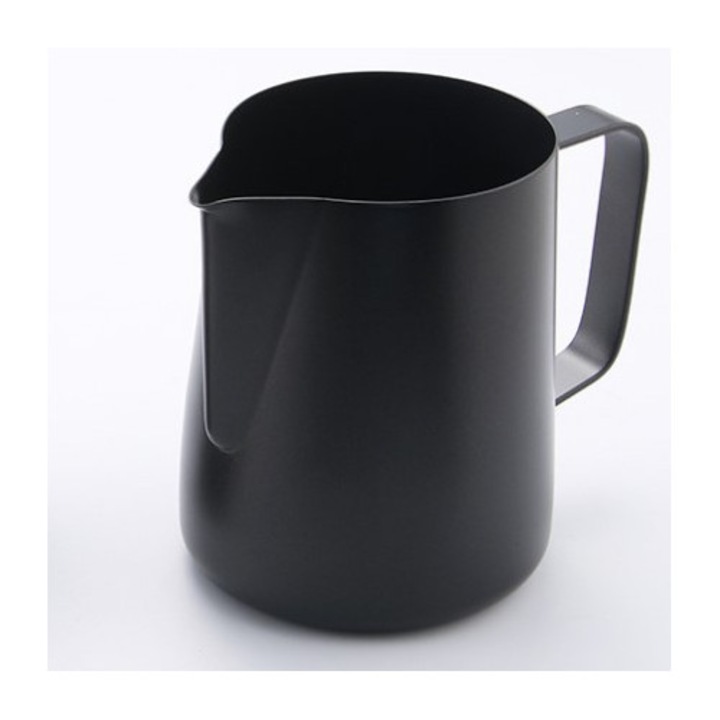 Tejhabosító kancsó, JAYSUING, rozsdamentes acél, 300ml, fekete