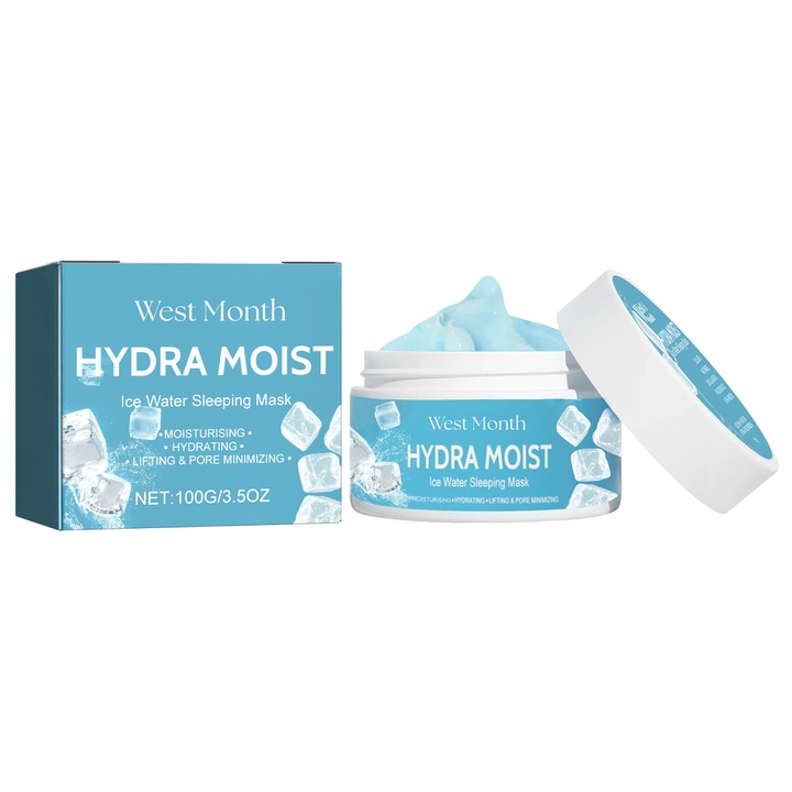West&Month hidratáló éjszakai maszk, 100g, bőrjavító hatás, frissítő textúra