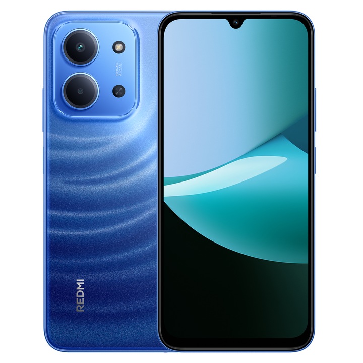 Telefon mobil Xiaomi Redmi 15C, 4GB RAM, 128GB ROM, Blue + Woven Strap Ring Stand