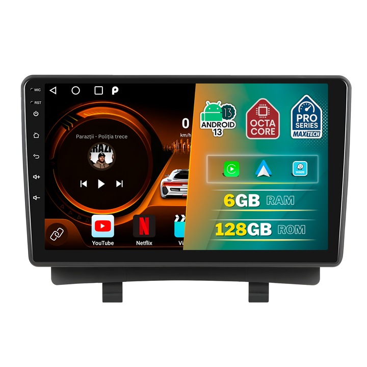 Navigatie Opel Zafira C/Tourer 2011–2016 (pre-facelift), MaxTech® PRO SERIES, 6 GB Ram 128 GB Rom OctaCore, Carplay & Android auto, Ecran 9” HD Touch, GPS, Wifi, Bluetooth, Radio, Waze