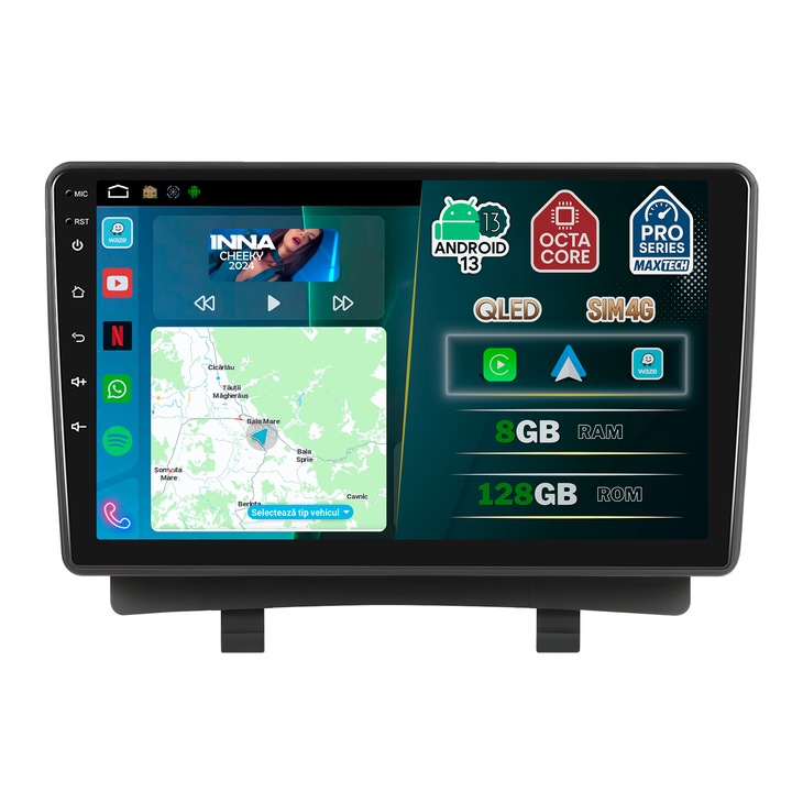 Navigatie Opel Zafira C/Tourer 2011–2016 (pre-facelift), MaxTech® PRO SERIES, 8 GB Ram 128 GB Rom OctaCore, Carplay & Android auto, Ecran 9” HD Touch, SIM 4G, GPS, Wifi, Bluetooth, Radio
