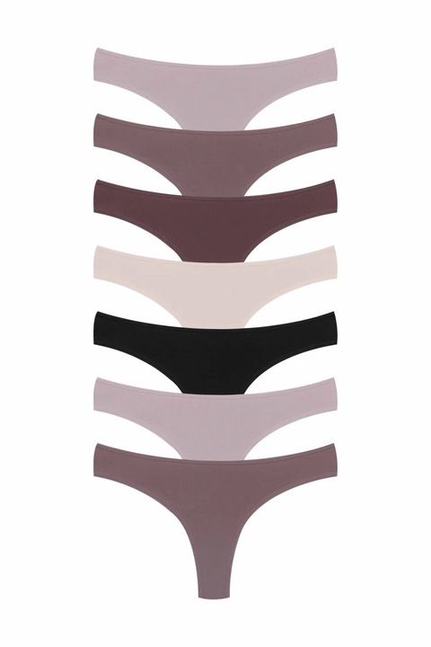 Set 7 perechi de chiloti din bumbac, PICADILI, L, nude, confortabili