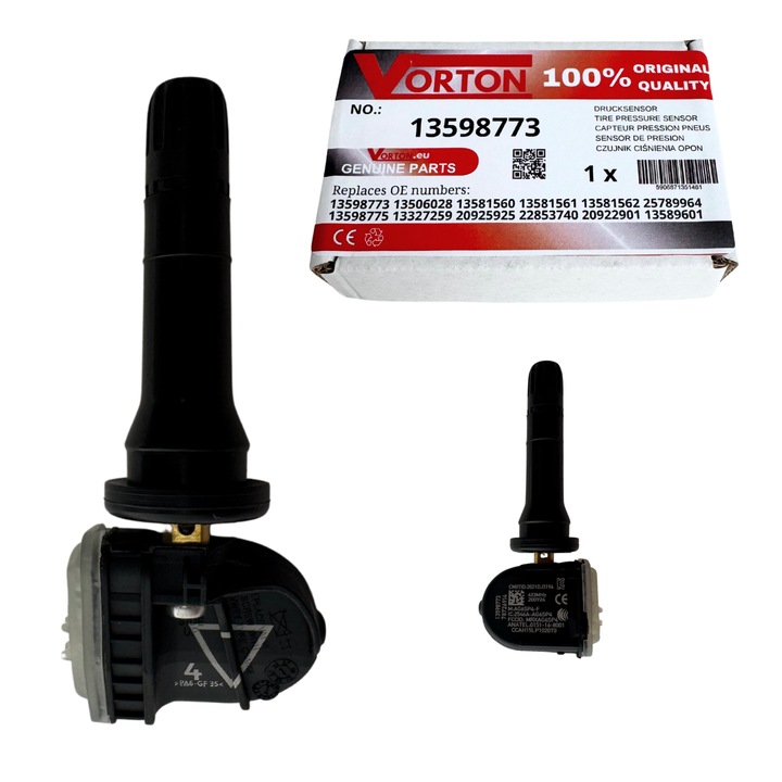 Senzor de presiune in pneuri TPMS preprogramat VORTON Supapa roata cauciuc pentru BUICK Enclave LaCrosse Regal TourX Sportback GMC Sierra Terrain Savana Acadia Yukon 13598773 13581562 13598775