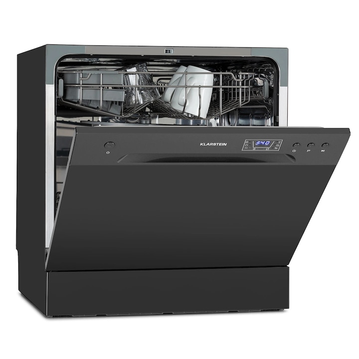 Masina de spalat vase Klarstein Amazonia 8, 1620 Watt, 8 seturi, 49 dB, gri argintiu, 55x59x49, 5cm