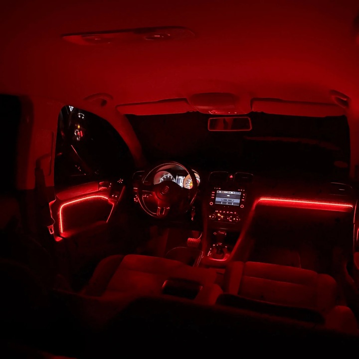 Kit Lumini Ambientale Auto 18 in 1 Symphony – LED RGB cu Aplicatie