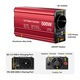 Autó inverter 500W, EU csatlakozó, USB QC3.0 20W port, Type-C PD 45W port, piros