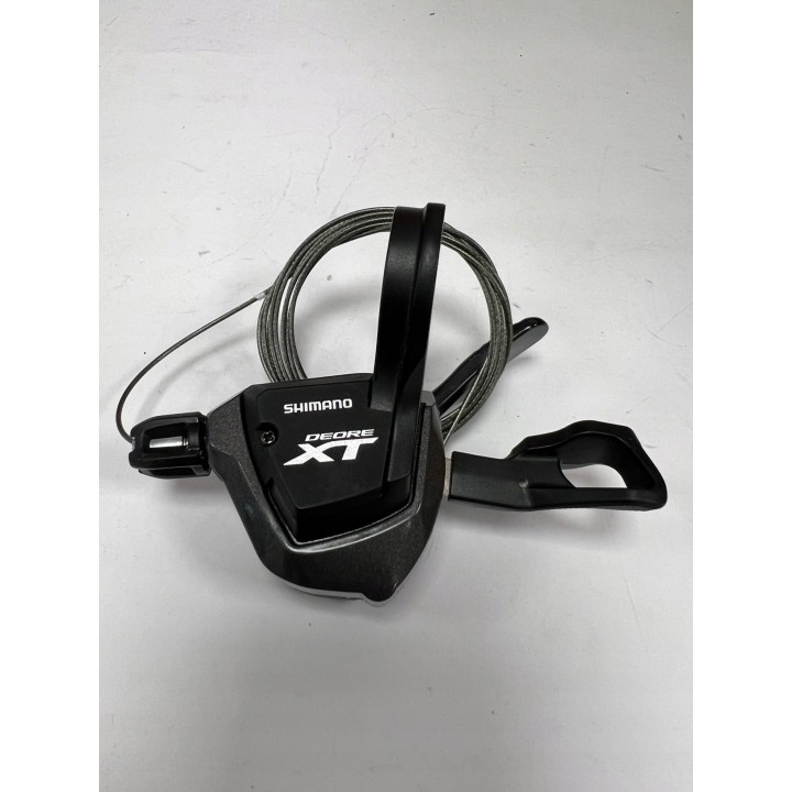 Manetă schimbător SHIMANO Deore XT SL-M8000, 3 viteze, stanga, colier integrat, cablu inclus