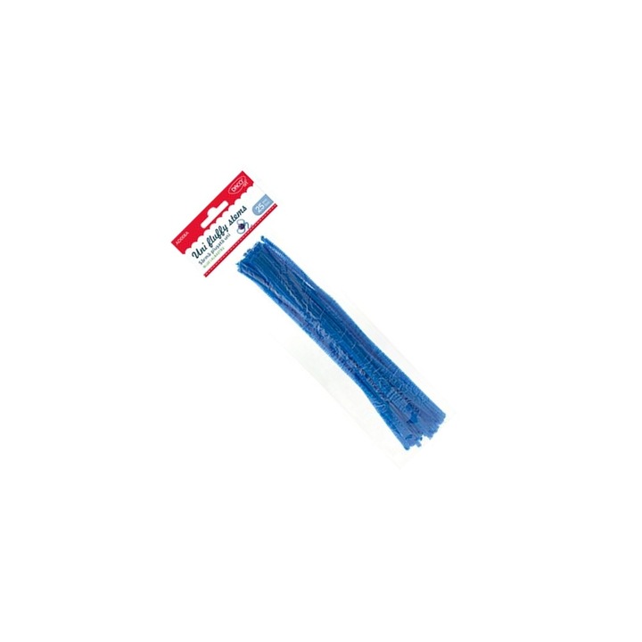 Set Sarma Plusata Albastra pentru Crafturi Creative, 25 Bucati, 6mm x 30cm