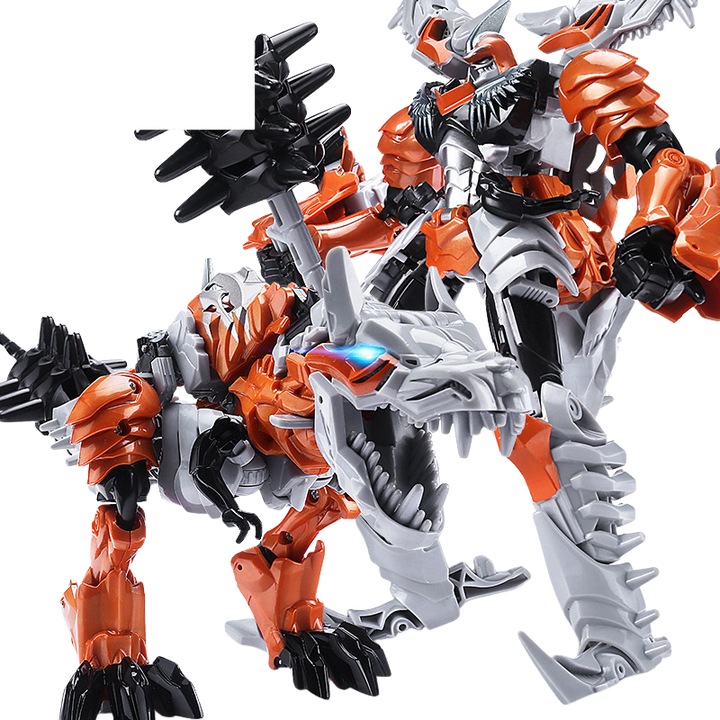 Комплект играчки робот, трансформиращи се, 23x18x7см, оранжев