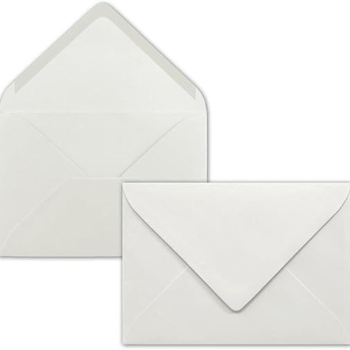 Plicuri din hartie kraft, 10.5x15.5cm, set 100 bucati, alb