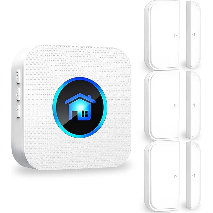 Sonerie wireless, 55 tonuri, 5 niveluri de volum, indicator LED, distanta maxima 986 ft, rezistent la apa