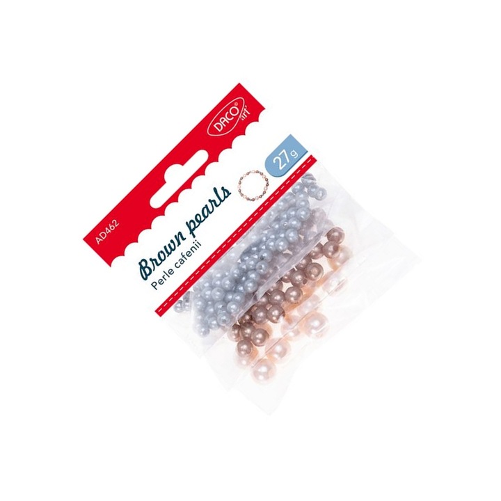 Set perle decorative Daco, 27g, 8mm si 12mm, multicolor