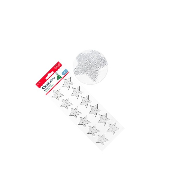 Set accesorii craft, Daco, Magice Stele, 12 stele decorative, 4, 2cm, pentru copii 3 ani+