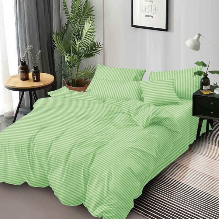 EmonaMall S18629 ágynemű, 4 párnahuzat, egyszínű, világoszöld