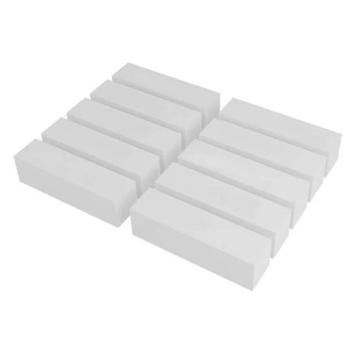 Set Buffer pentru unghii, 10 bucati, ALB