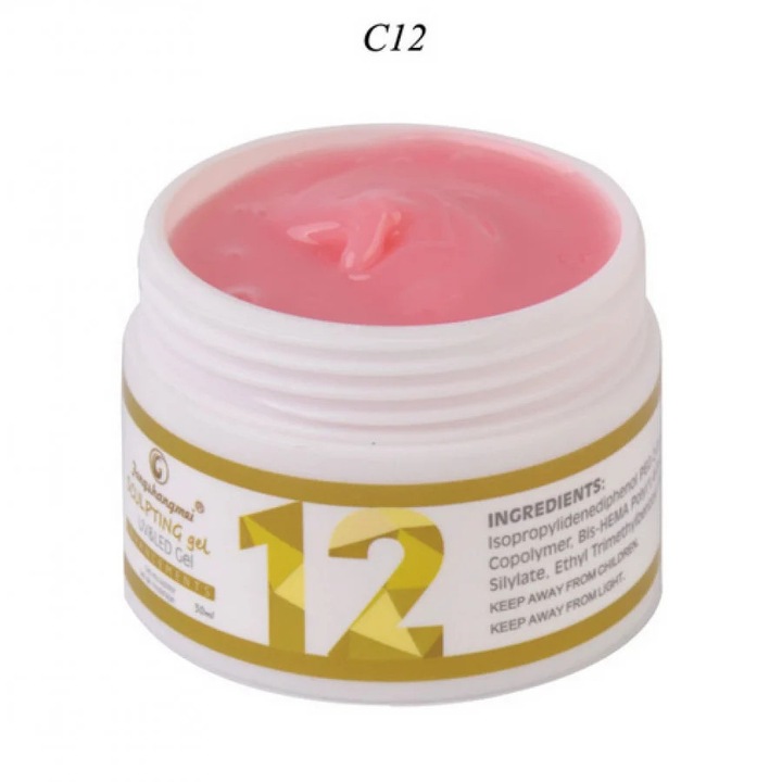 Gel UV pentru construcție Fengshangmei, 50ml, vascozitate ridicată, nude