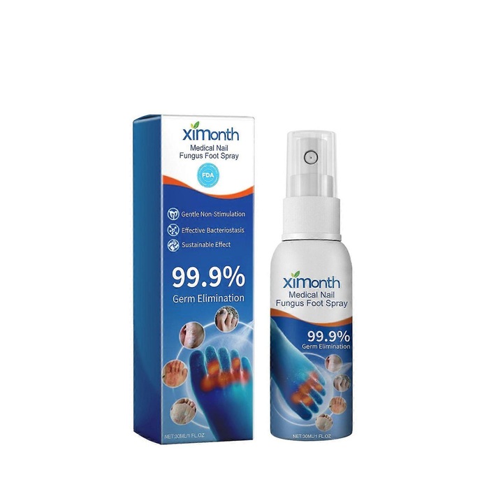 Körömgomba elleni spray, Ximonth, 30ml, hidratáló, viszketéscsillapító