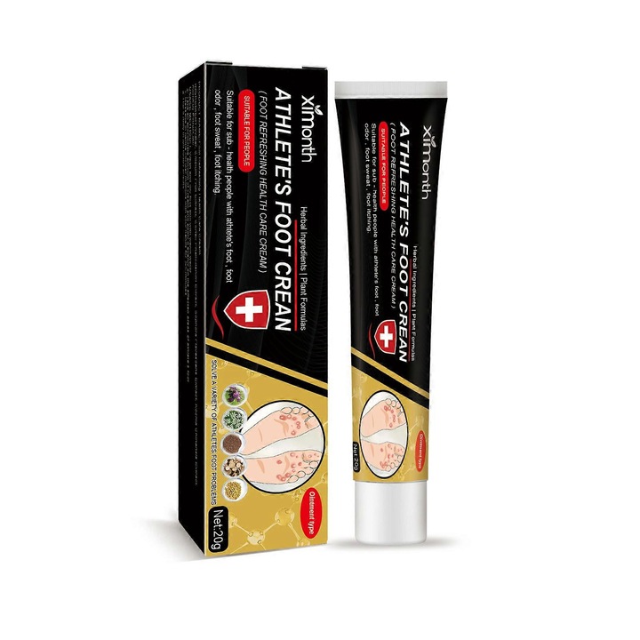 Crema deodoranta pentru picioare Ximonth, 30g, extracte naturale, 12.5x3cm