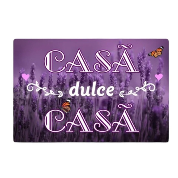 Covor intrare cu Mesaj, Casa Dulce Casa", 40x60 cm