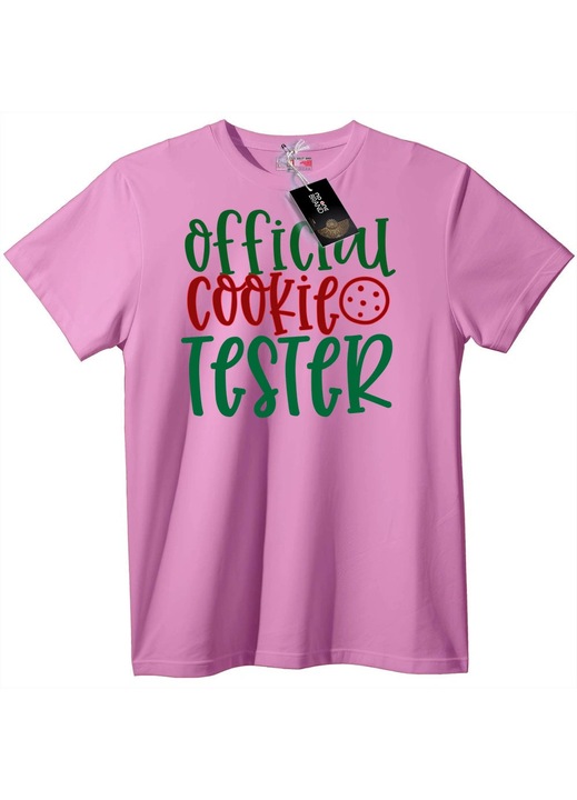 Póló, Hivatalos édességtesztelő, Rózsaszín, 6XL