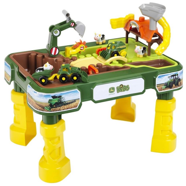 Masuta pentru apa si nisip Klein 2 in 1 - Ferma John Deere