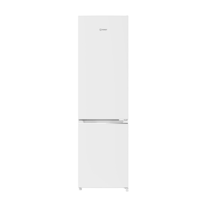 Combina frigorifica Indesit INKS 8261 W4E, Low Frost, MultiFlow, Racire silentioasa, Rafturi glisante, Iluminare LED, Control digital, H 177 cm, 262 l, Clasa E, Alba