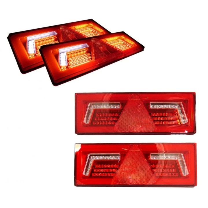 Set 2 lampi stop universale cu led, 12v-24v