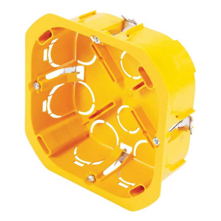 Doza DIALL, 10 x 10 x 4 cm, IP20, polietilena, galben