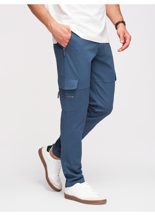 Pantaloni cargo OMBRE P1517, Albastru