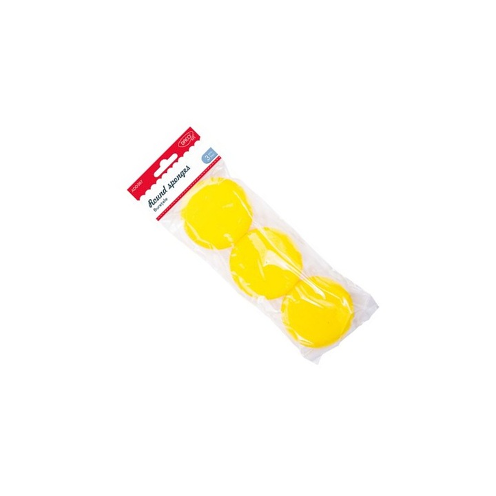 Set 3 Buretei Rotunzi pentru Pictura Daco, Galbeni, 4 ani