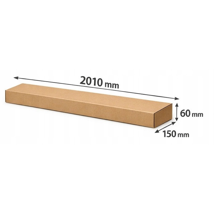 Ambalaj din carton, Cutie pliabila, Cutie ingusta si lunga, 2010 x 150 x 60 mm