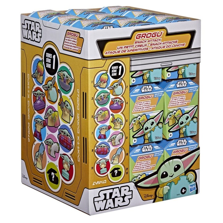 Figurine Mini Star Wars Grogu Snack Attack, 4 cm - Seria 1 - Blind Box Display 24