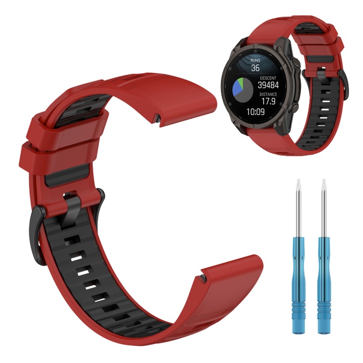 Pasek sportiv pentru Garmin Fenix 7X / 7X Pro / Tactix, 26mm, multicolor, set de bratari
