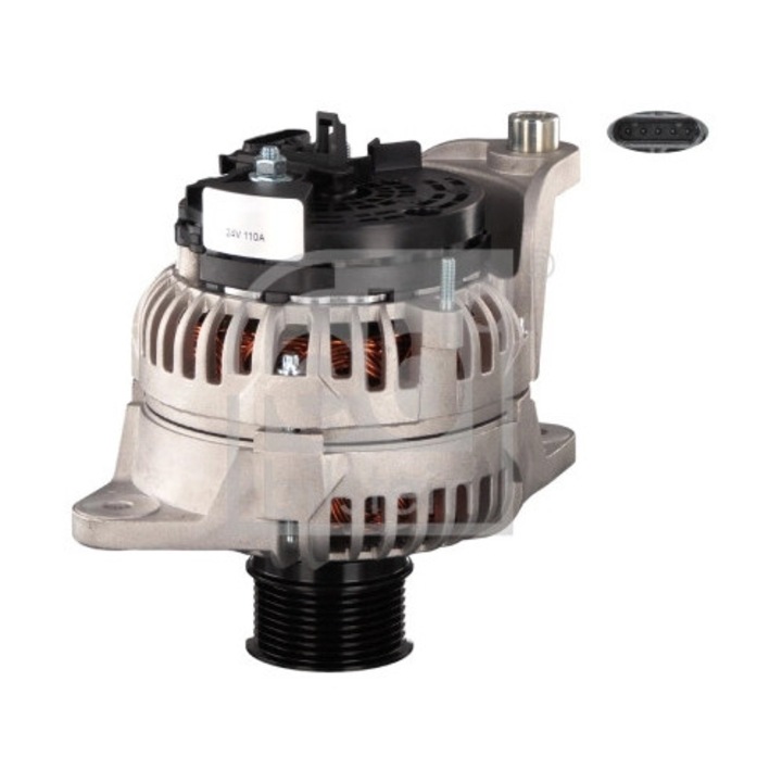 Alternator FEBI BILSTEIN 100525 pentru autobuze Volvo, 12.1 diesel, 280 Kw, 12x12x12cm