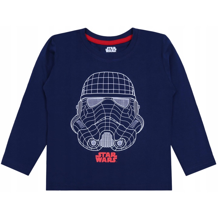 Bluza copii, Disney, Star Wars Stormtrooper, imprimeu granat, 100% bumbac, maneca lunga, 104 CM