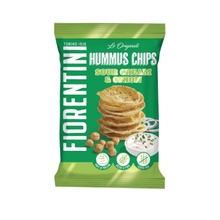 Chipsuri BIO cu Naut si Smantana, Fiorentini, 45g