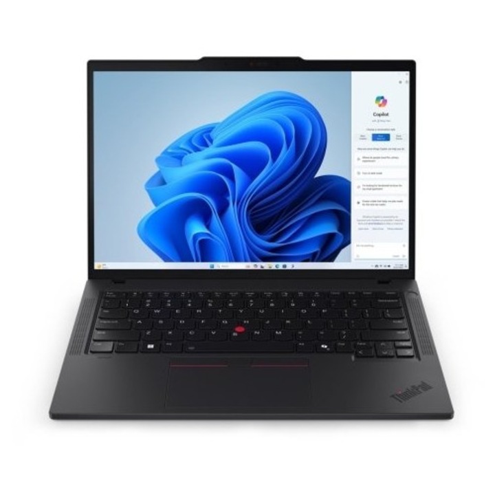 Laptop Lenovo ThinkPad T14 G5, 14" WUXGA Touchscreen, AMD Ryzen™ 7 PRO 8840U pana la 5.1 GHz, 32 GB RAM DDR5 5600, 512 GB SSD, AMD Radeon, Windows 11 Pro, Black 512 GB